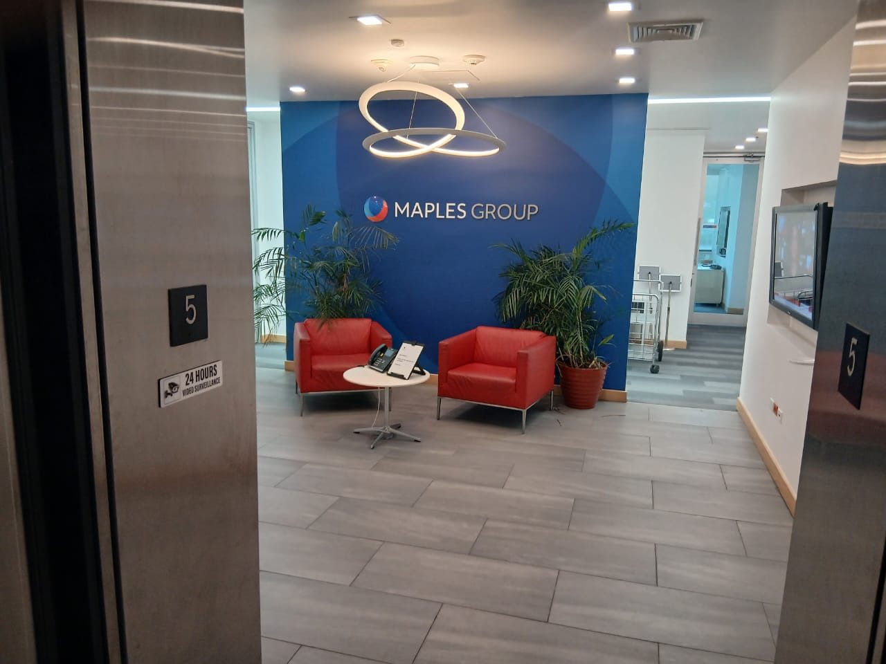 Maples Group reception, 5th level, Ritter House